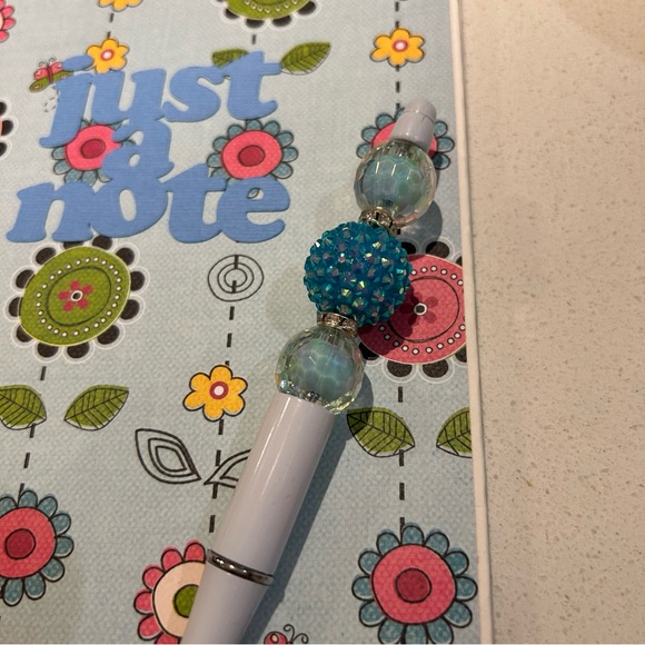 Handmade Small Legal Notepad Folio and Jeweled Pen Set - Picture 11 of 13